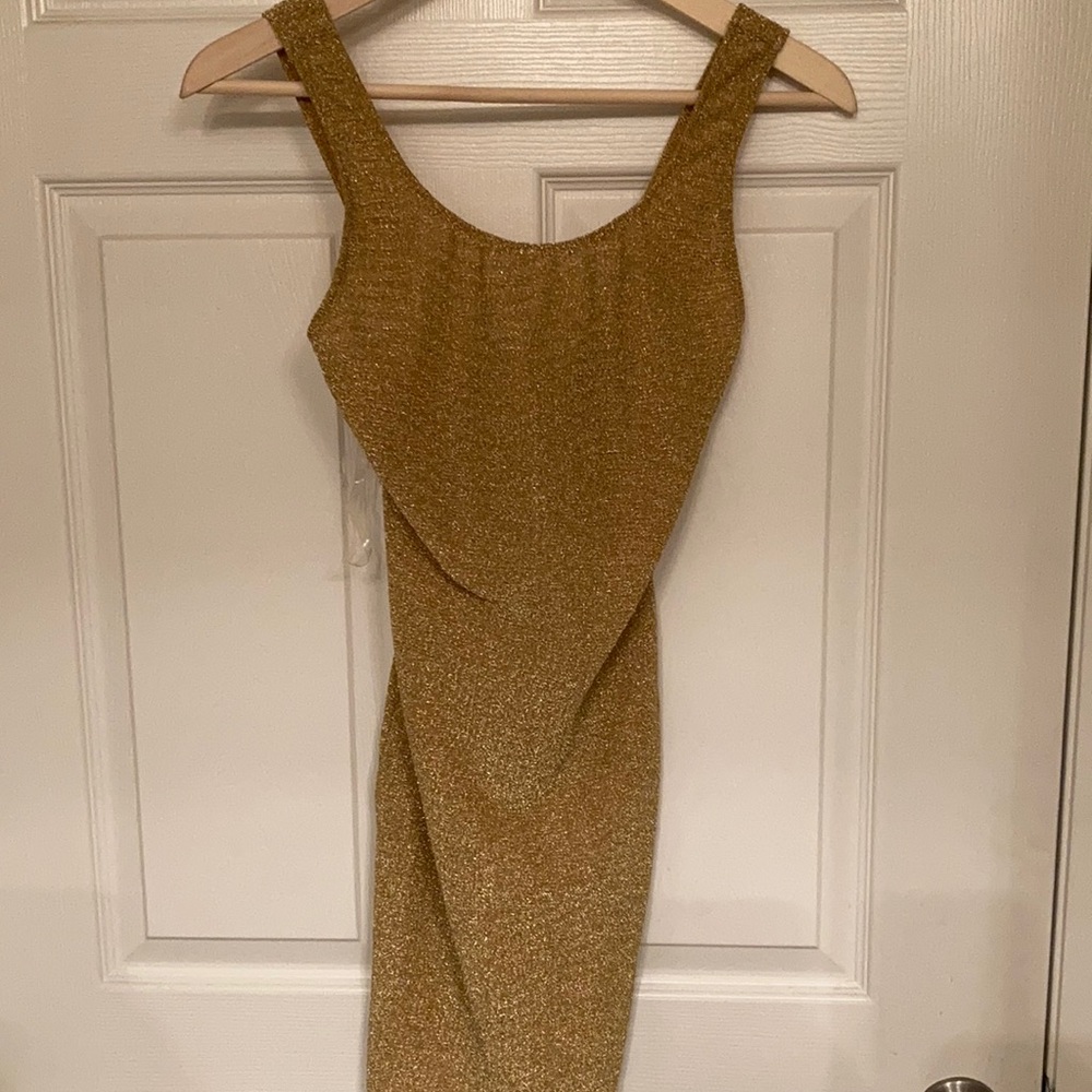Sexy gold dress